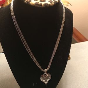 Brighton Ophelia Heart Triple Strand Necklace
